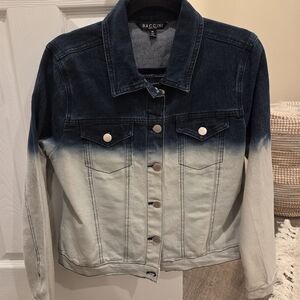Baccini Gradient Blue and White Denim Jacket